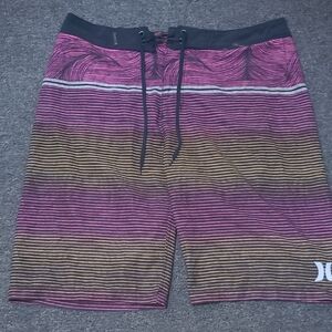 Hurley Gray and White Board Shorts